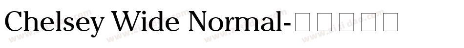 Chelsey Wide Normal字体转换